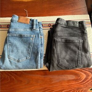 Madewell Women's High Rise Jeans in Blue and Black